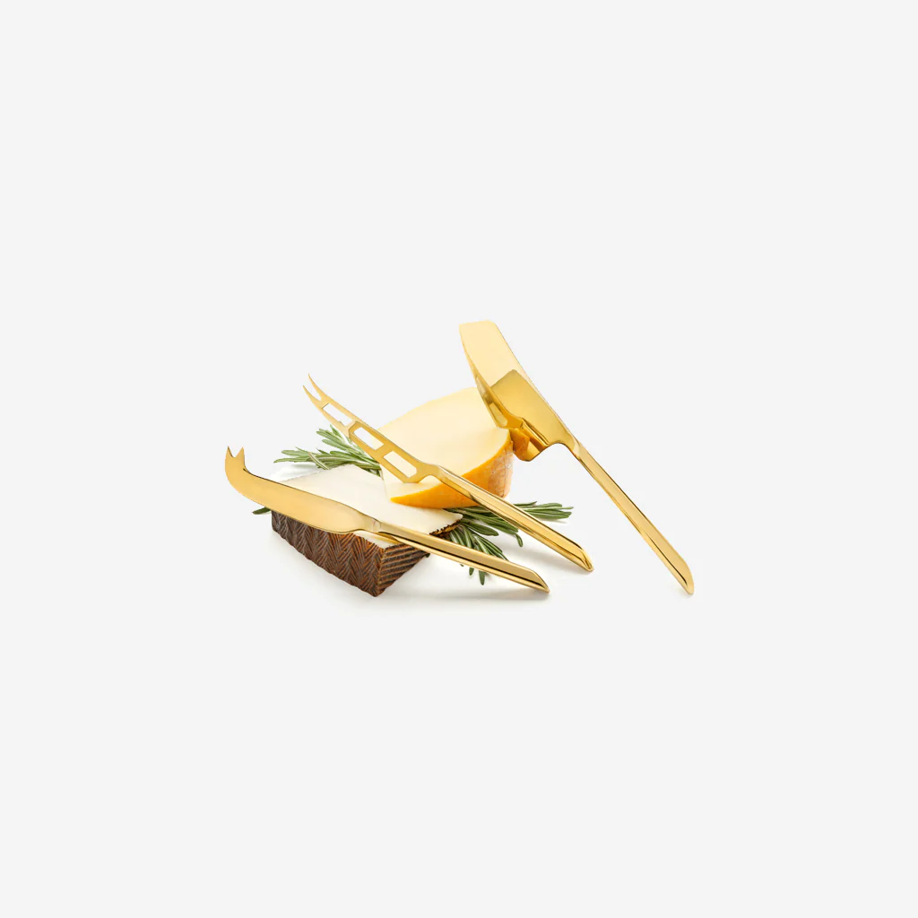 Viski Cheese Knives Set Gold Plated