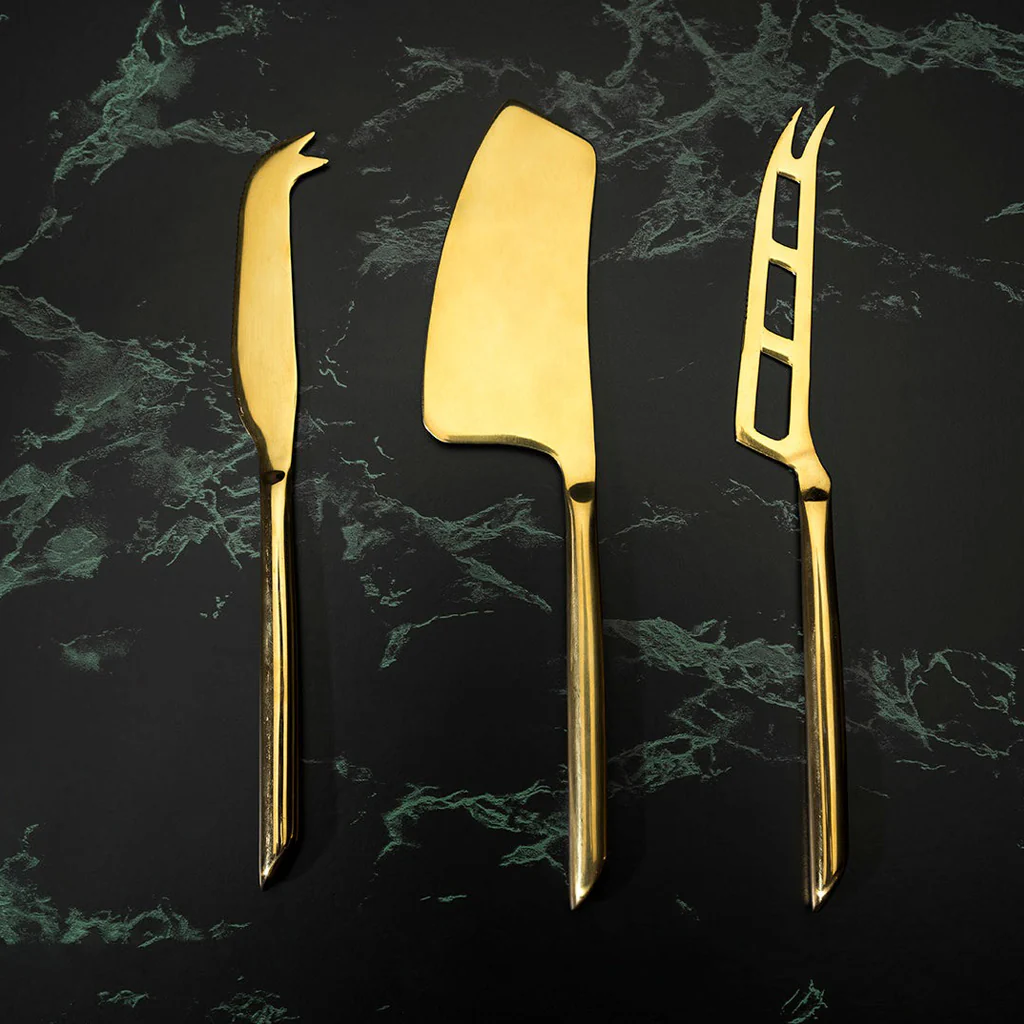 Viski Cheese Knives Set Gold Plated - Image 2