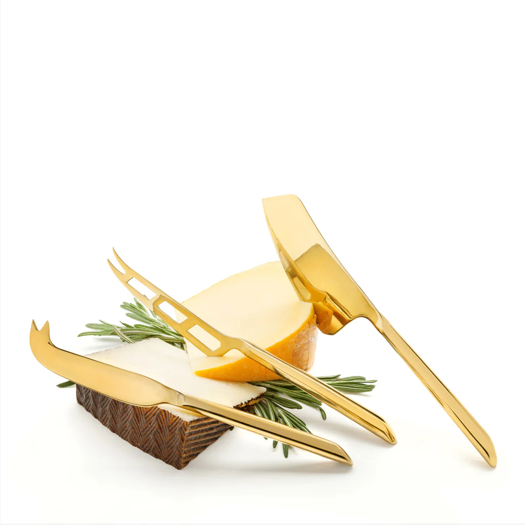 Viski Cheese Knives Set Gold Plated - Image 3