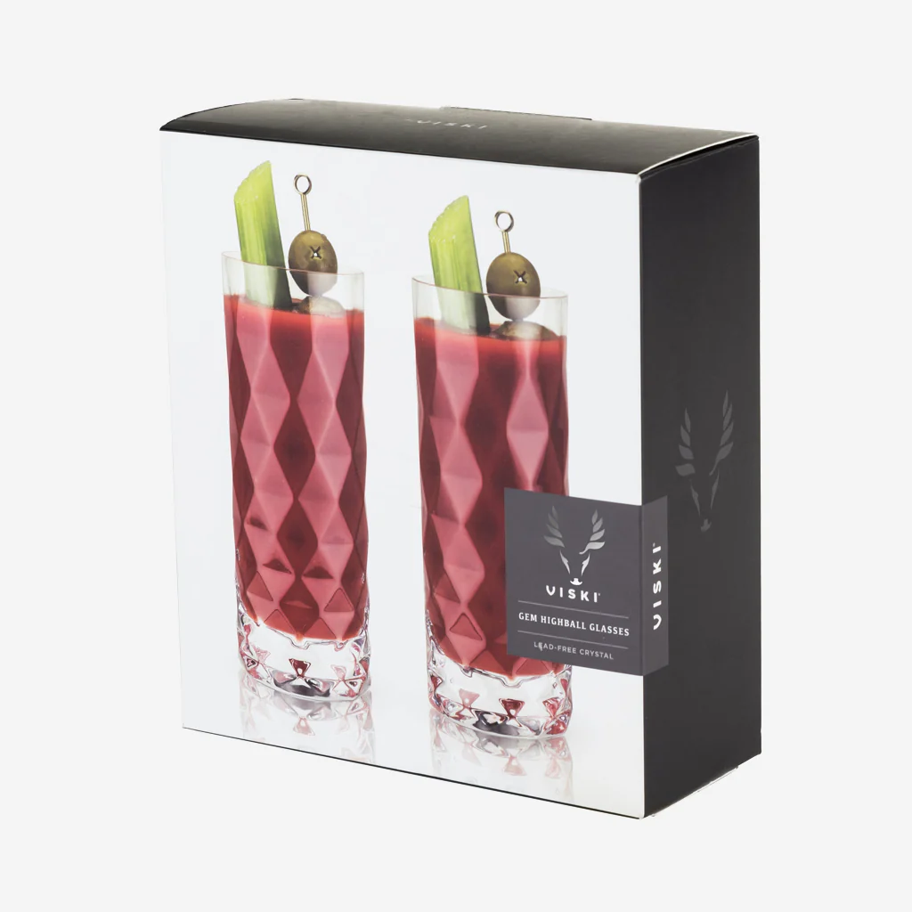 Viski Gem Crystal Highball Glasses - Image 5