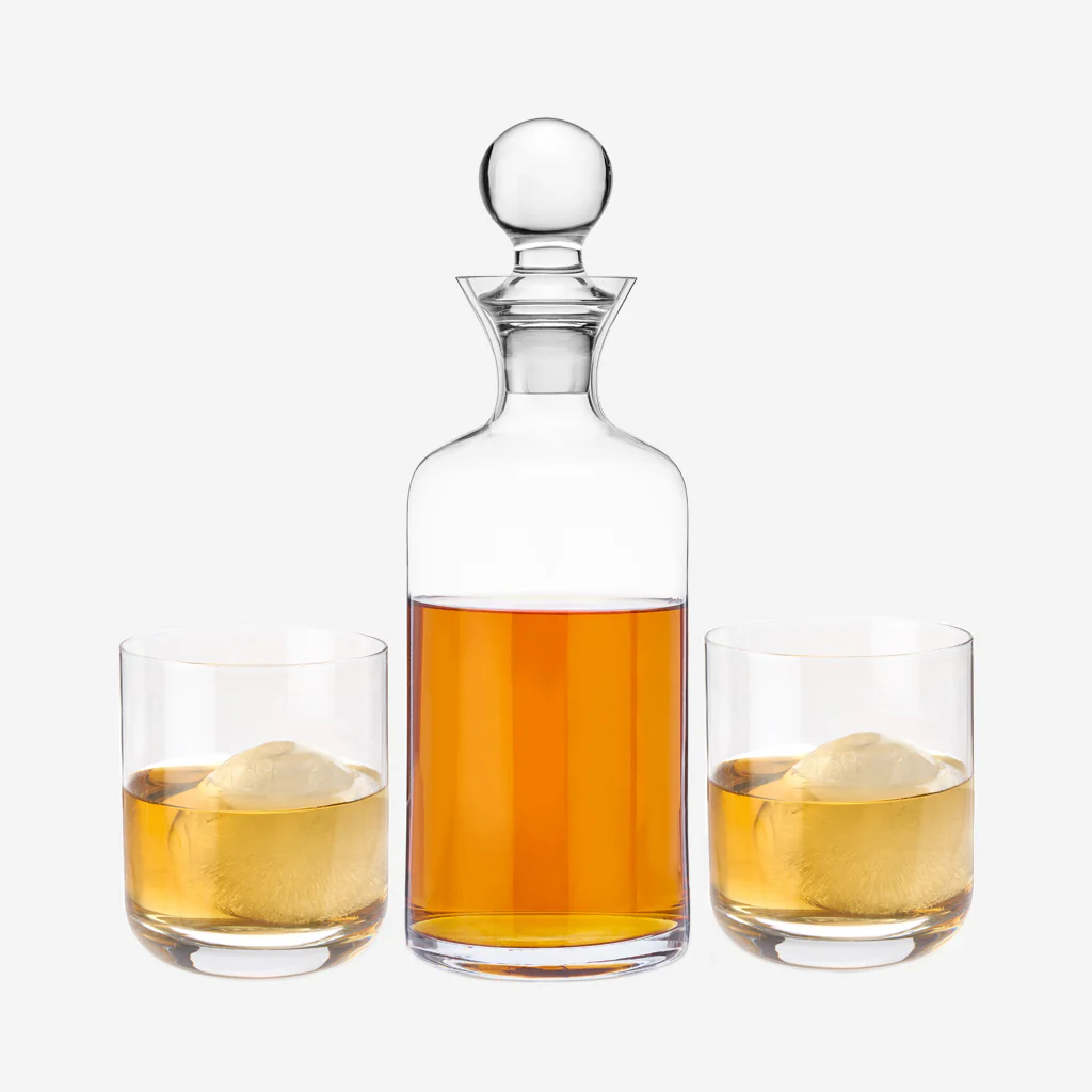Viski Modern Crystal Liquor Decanter & Tumblers - Image 3