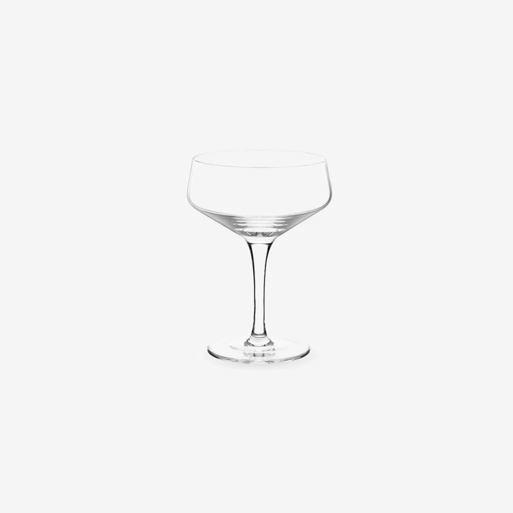 Viski Raye Angled Crystal Coupe Glasses