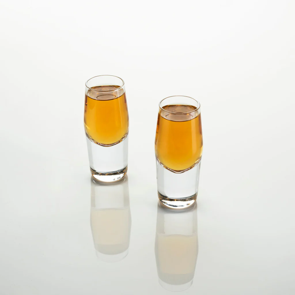 Viski Raye Heavy Base Crystal Shot Glasses - Image 2
