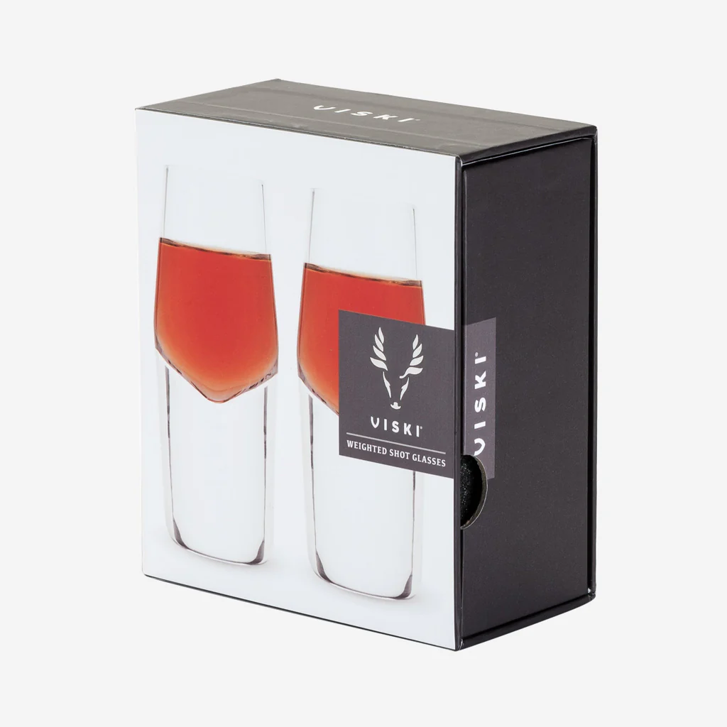 Viski Raye Heavy Base Crystal Shot Glasses - Image 6