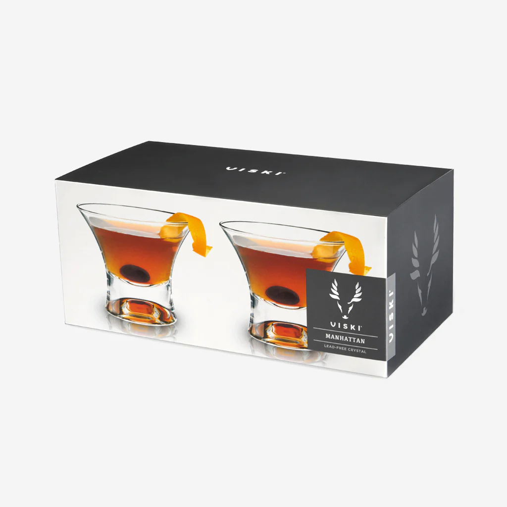 Viski Raye Stemless Crystal Manhattan Glasses - Image 5