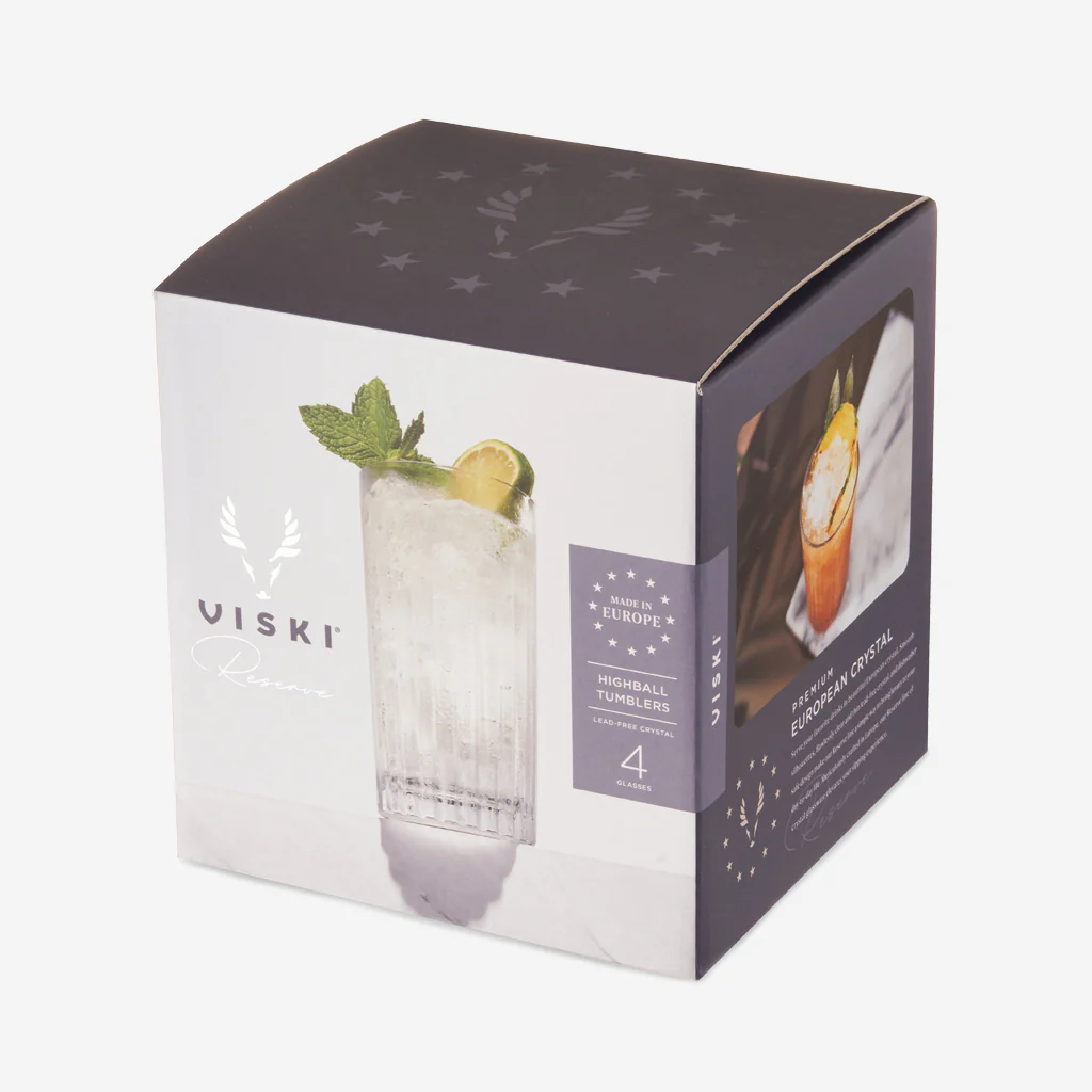 Viski Reserve Milo Crystal Highball Glasses - Image 6