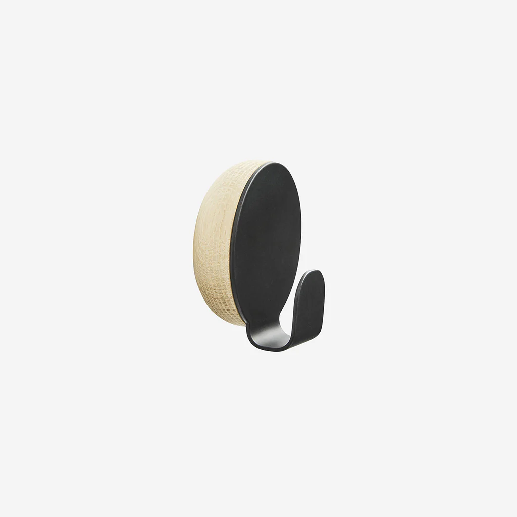 Woud Haak Wall Hook Black