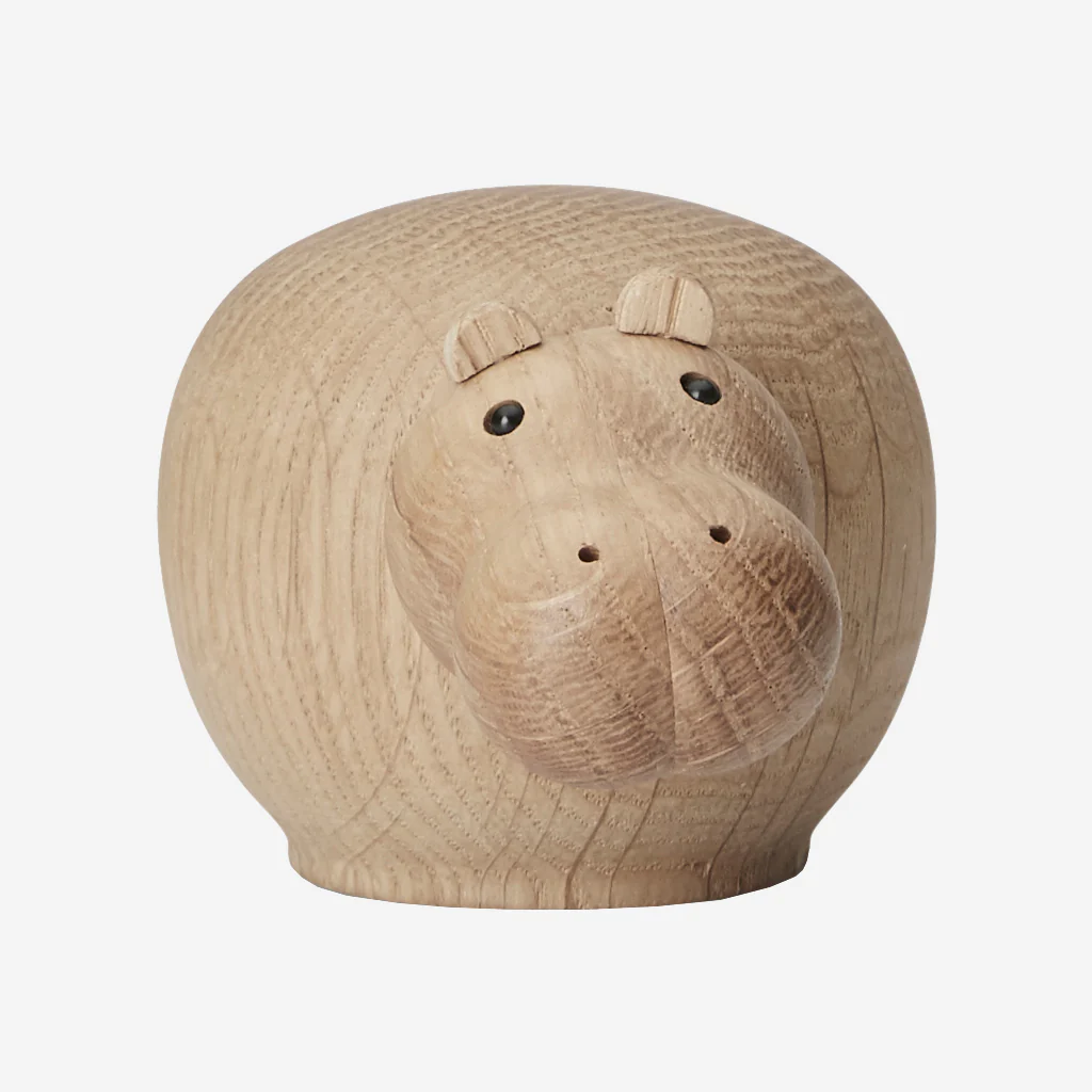 Woud Wooden Hibo Hippopotamus Mini - Image 3