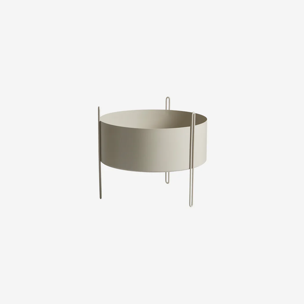 Woud Pidestall Planter Grey Medium