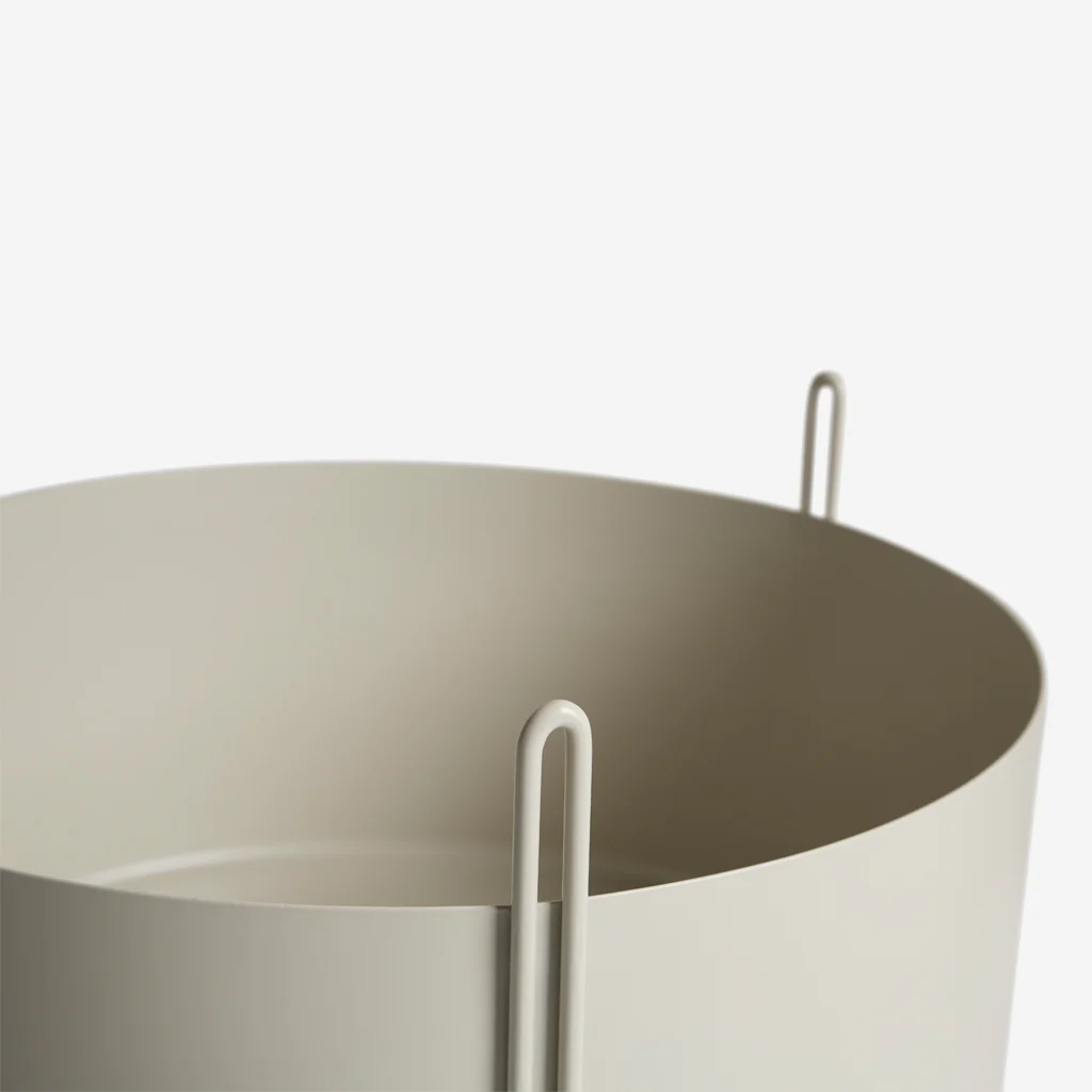 Woud Pidestall Planter Grey Medium - Image 4