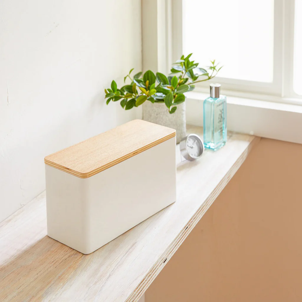 Yamazaki Rin Bathroom Countertop Organiser White - Image 2