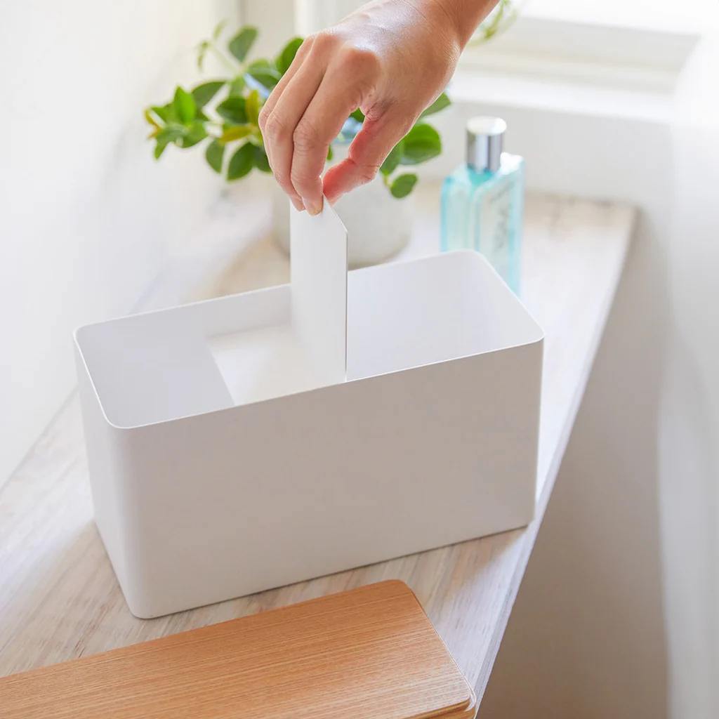 Yamazaki Rin Bathroom Countertop Organiser White - Image 3