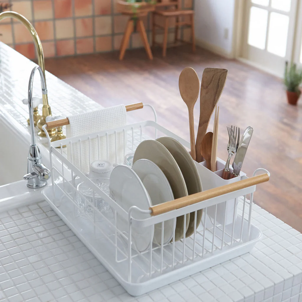 Yamazaki Tosca Dish Drainer White - Image 5