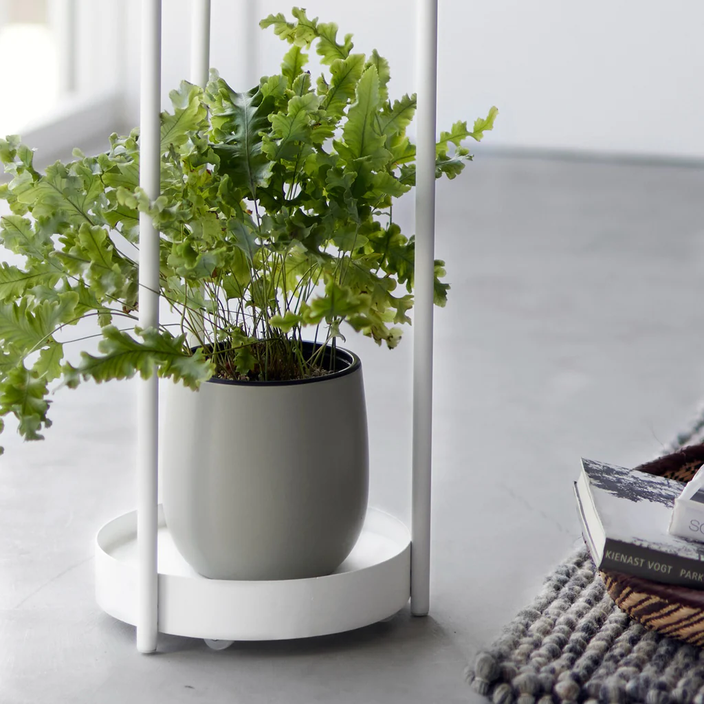 Yamazaki Tower 2 Tier Plant Stand White - Image 3