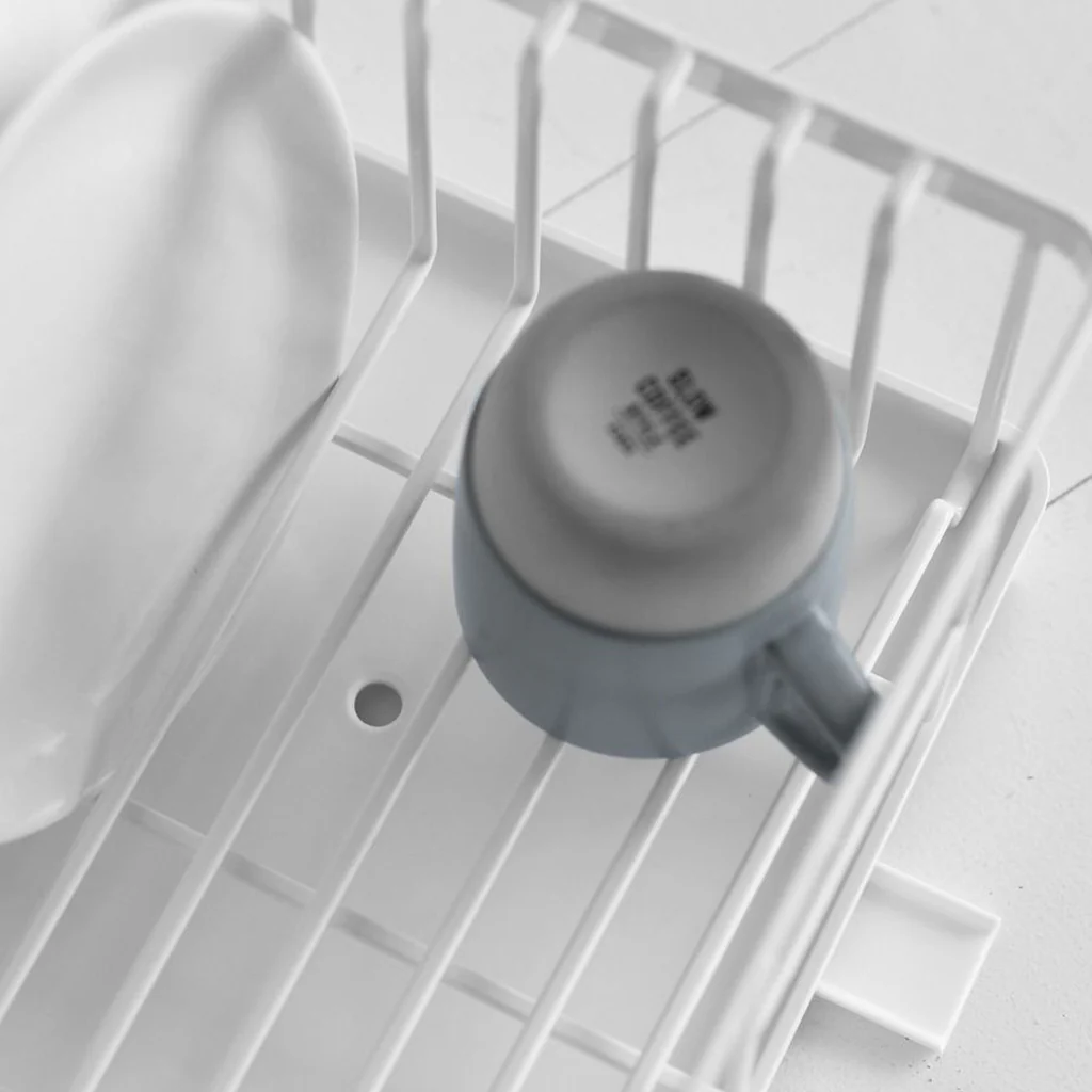 Yamazaki Tower Dish Drainer Rack White - Image 3