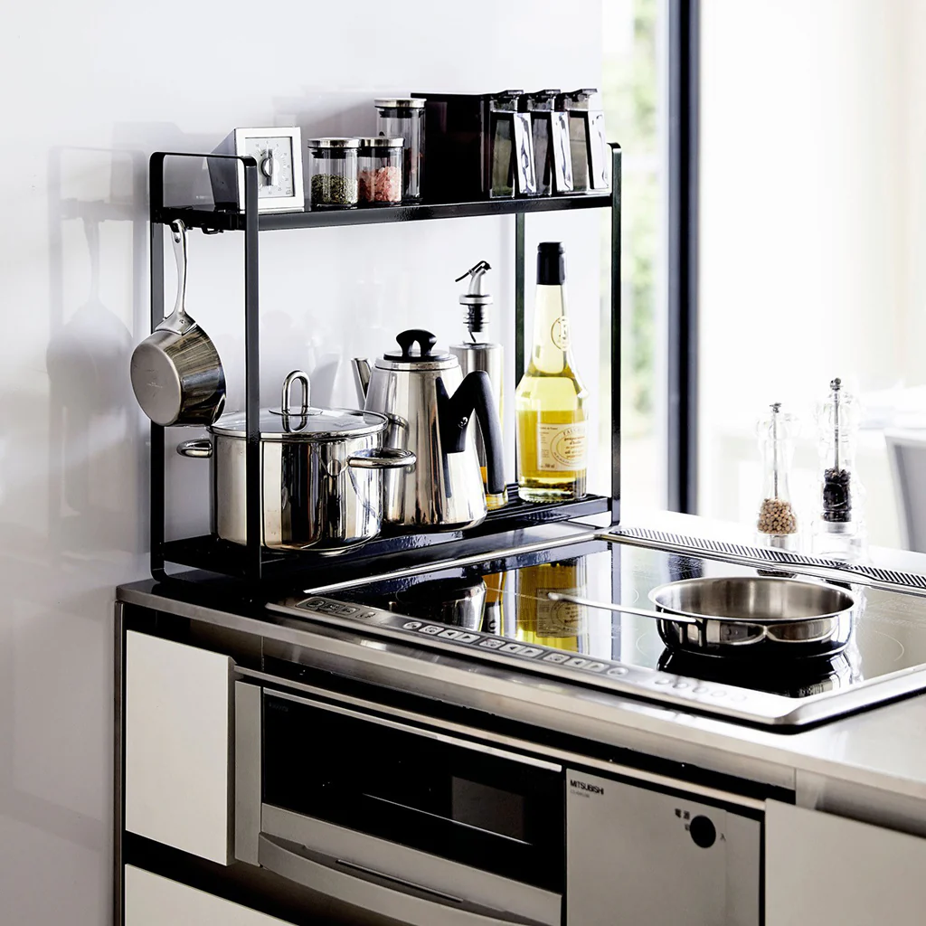 Yamazaki Tower Double Countertop Stand Black - Image 2