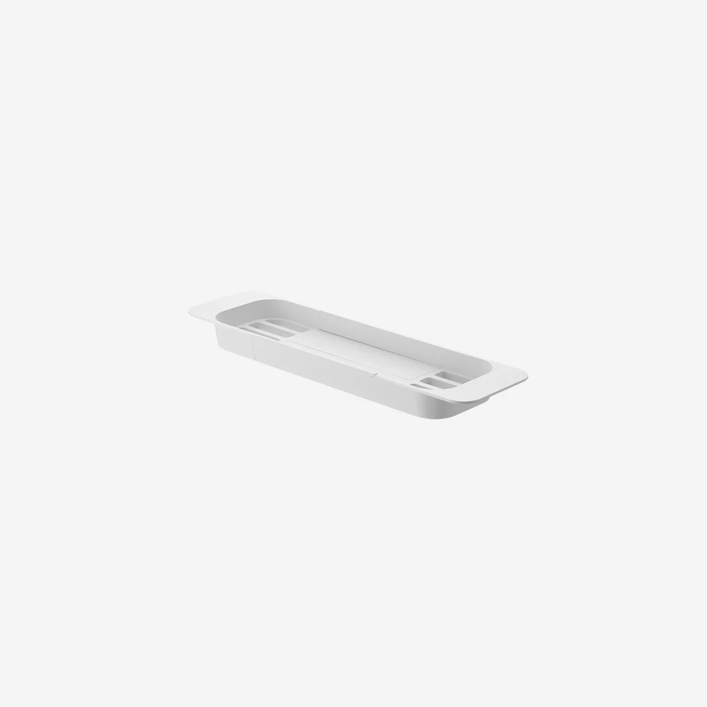 Yamazaki Tower Extendable Bathtub Tray White