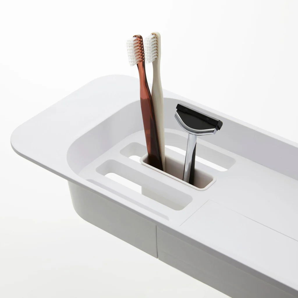 Yamazaki Tower Extendable Bathtub Tray White - Image 5