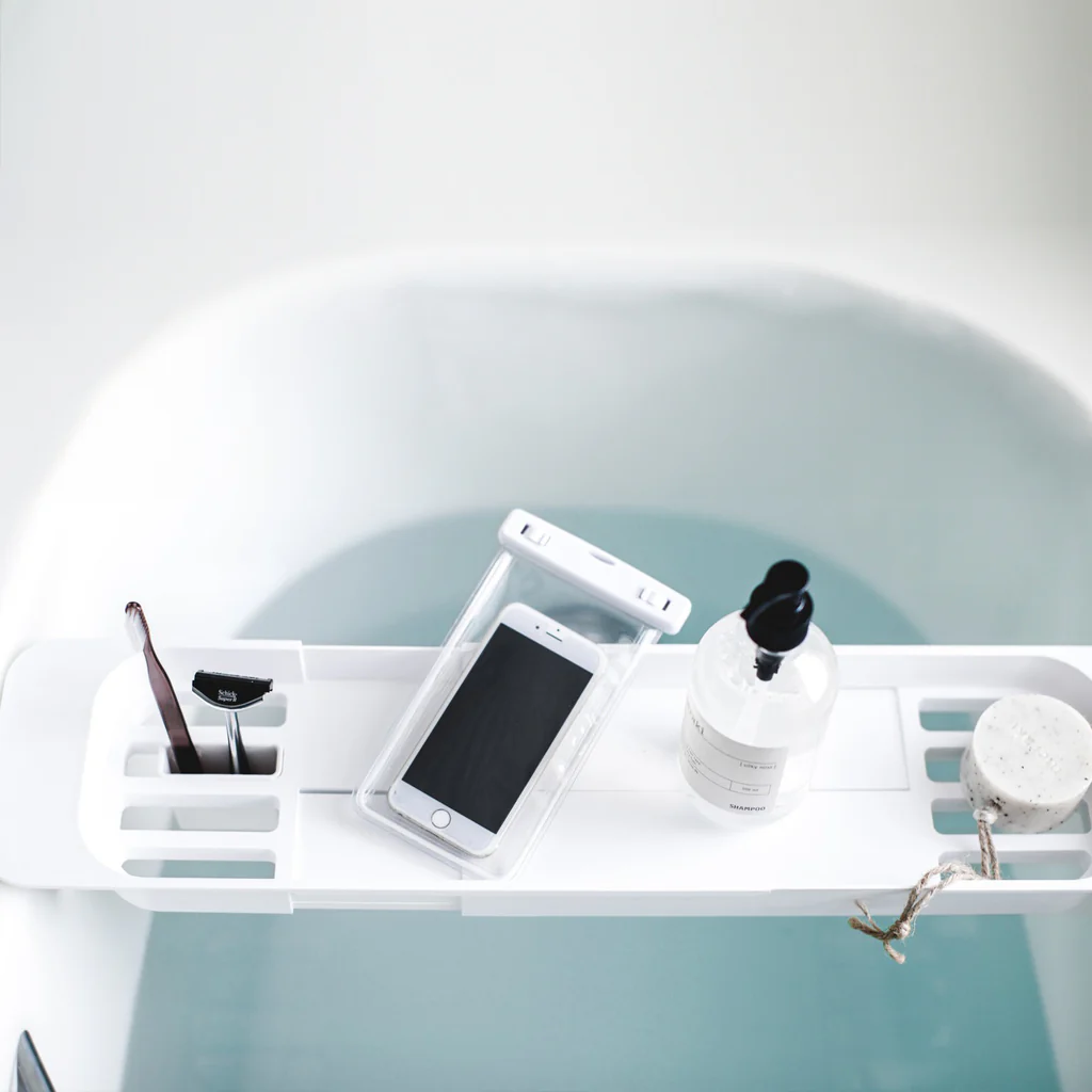 Yamazaki Tower Extendable Bathtub Tray White - Image 8
