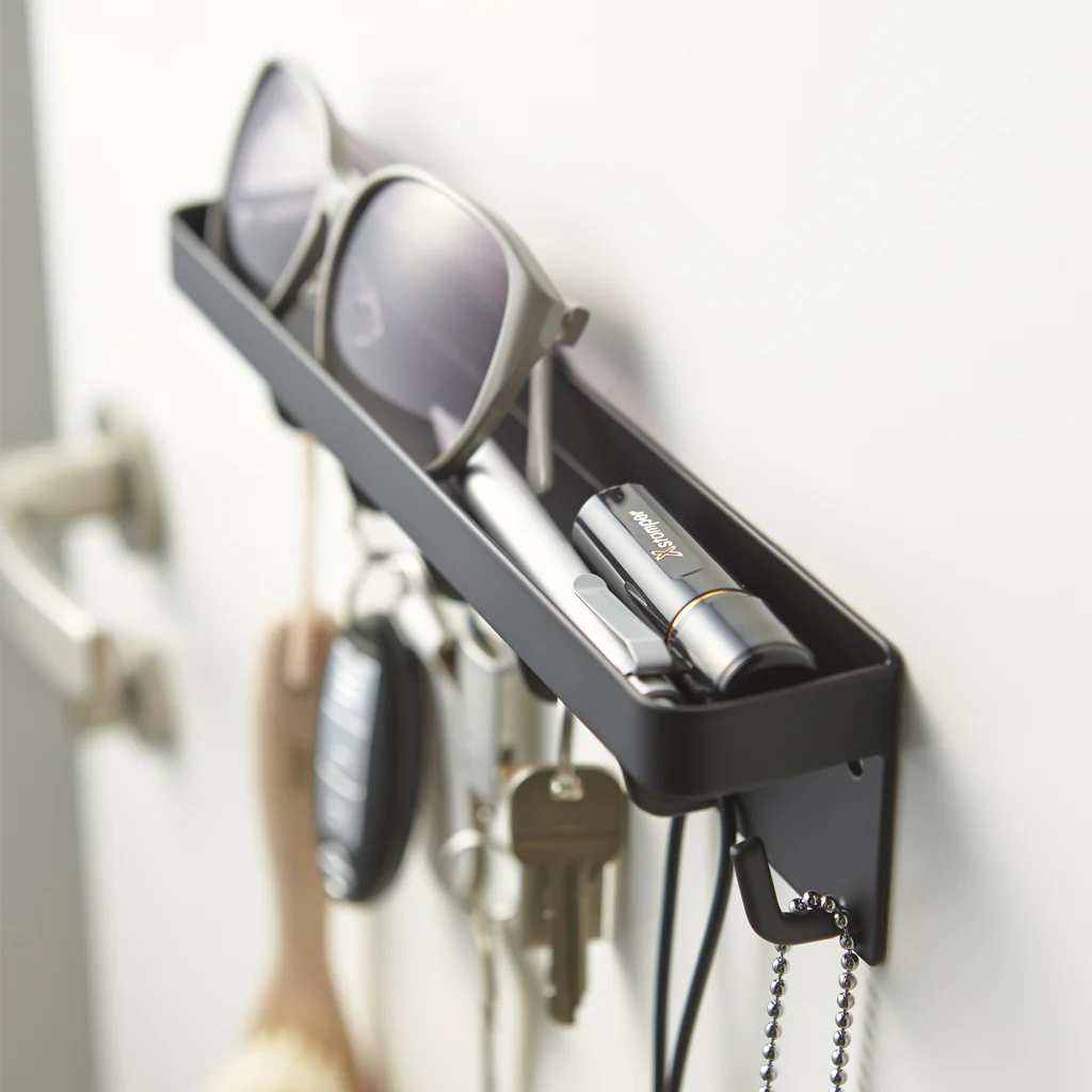 Yamazaki Tower Magnetic Key Hook Tray Black - Image 4