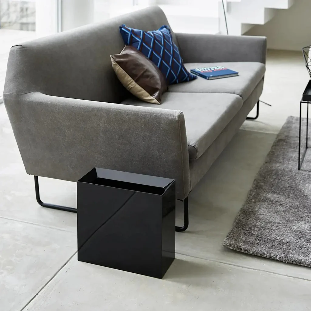 Yamazaki Tower Rectangular Bin Black - Image 2