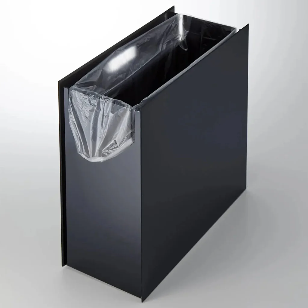 Yamazaki Tower Rectangular Bin Black - Image 4