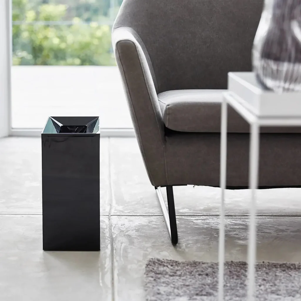 Yamazaki Tower Rectangular Bin Black - Image 5