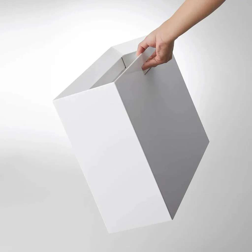 Yamazaki Tower Rectangular Bin White - Image 5