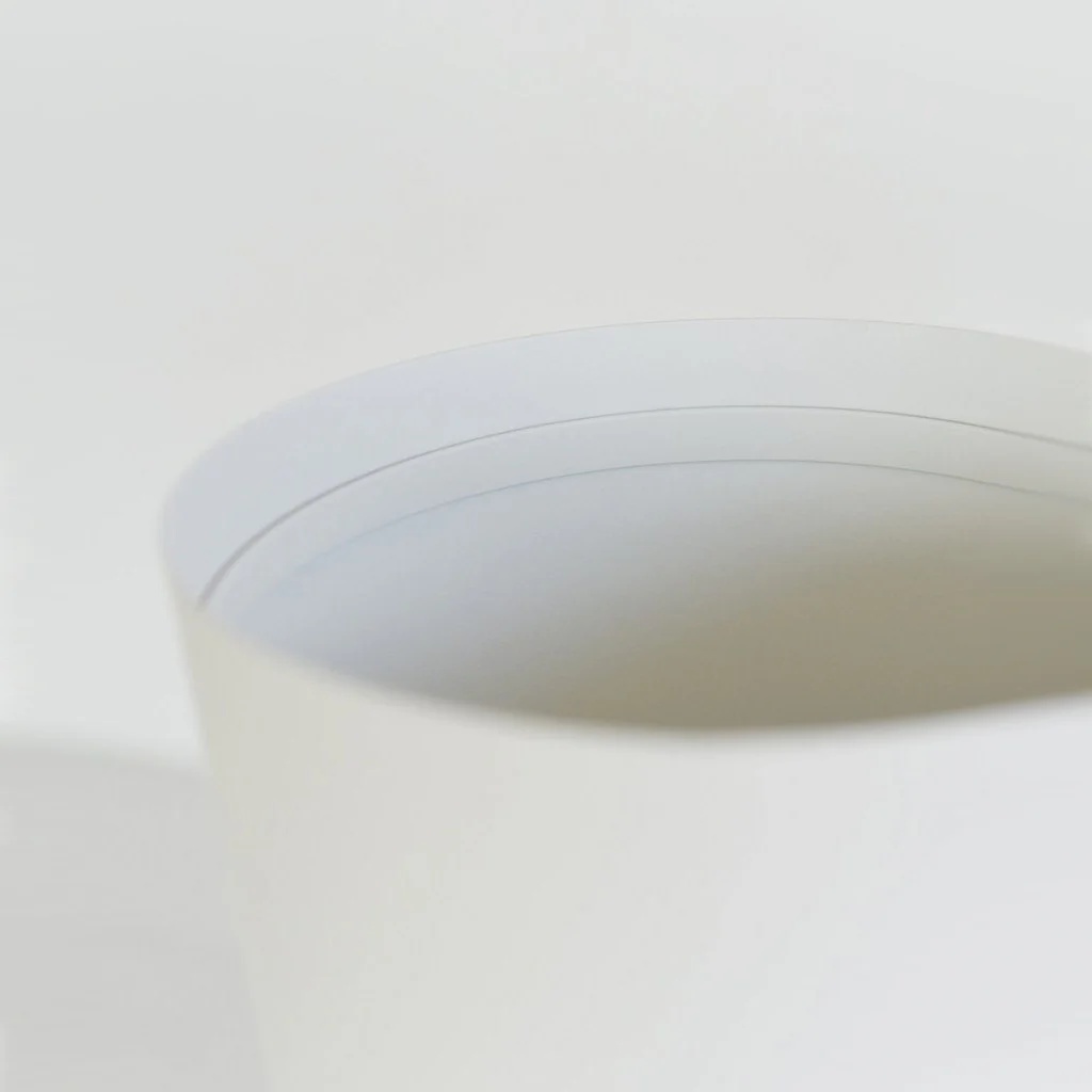 Yamazaki Tower Rubbish Bin Round White - Image 2