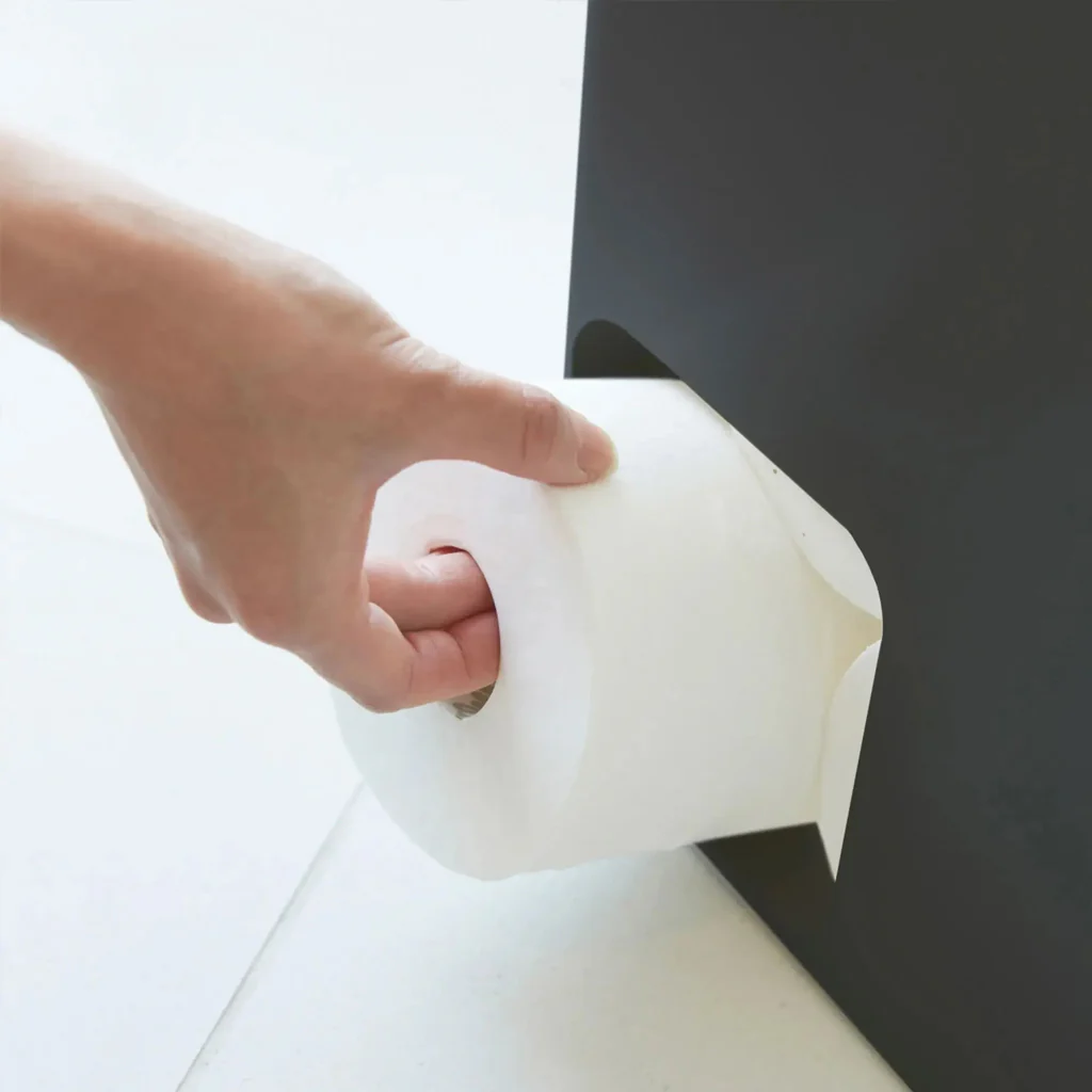 Yamazaki Tower Toilet Paper Stocker Black - Image 2