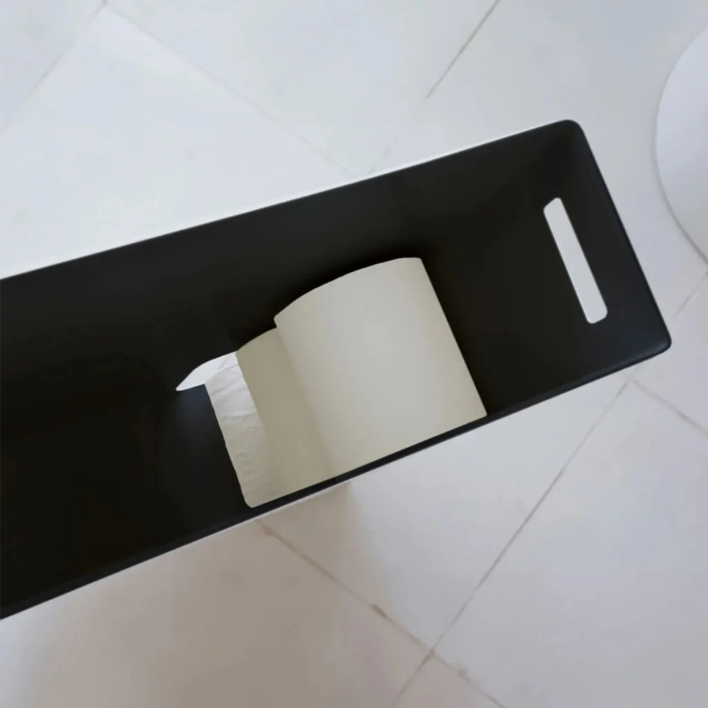 Yamazaki Tower Toilet Paper Stocker Black - Image 4