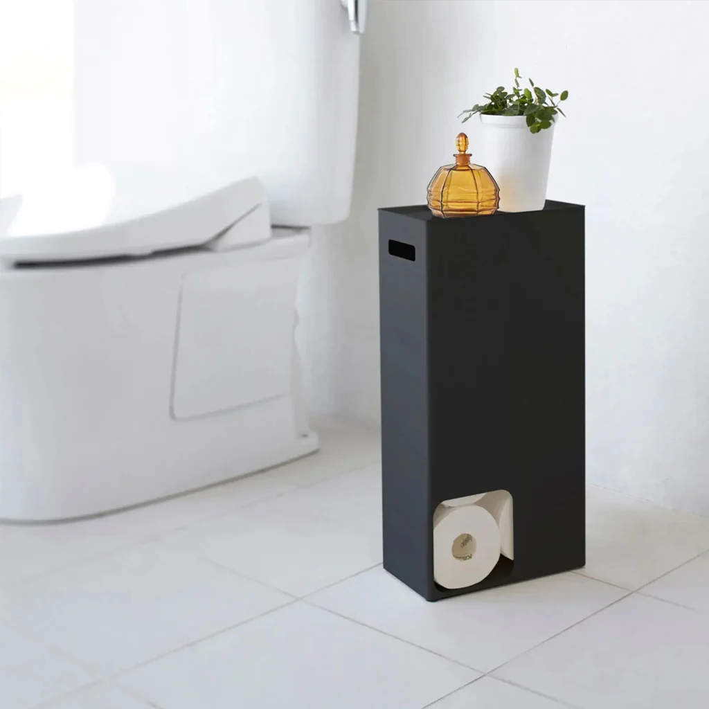 Yamazaki Tower Toilet Paper Stocker Black - Image 5