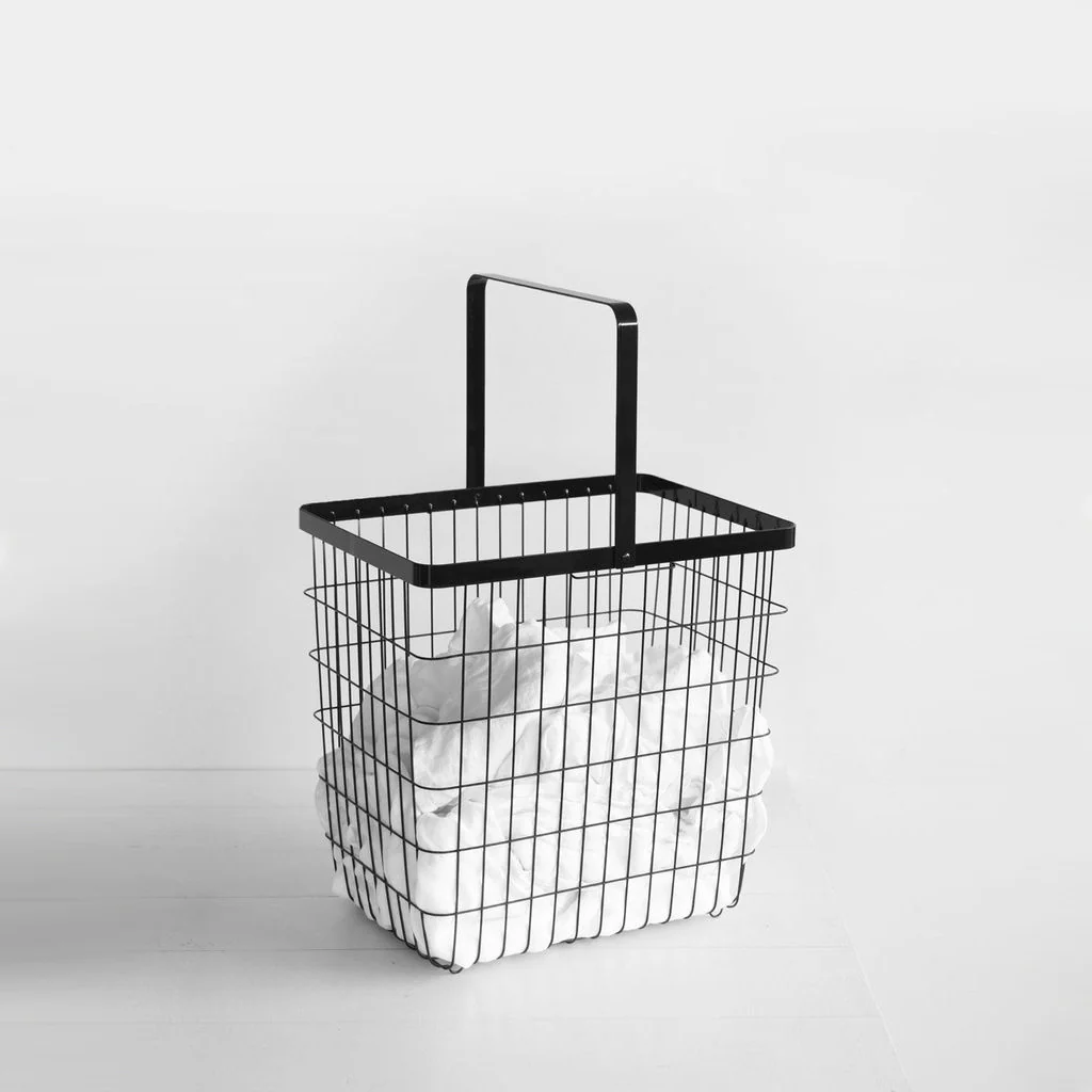 Yamazaki Tower Wire Basket Black