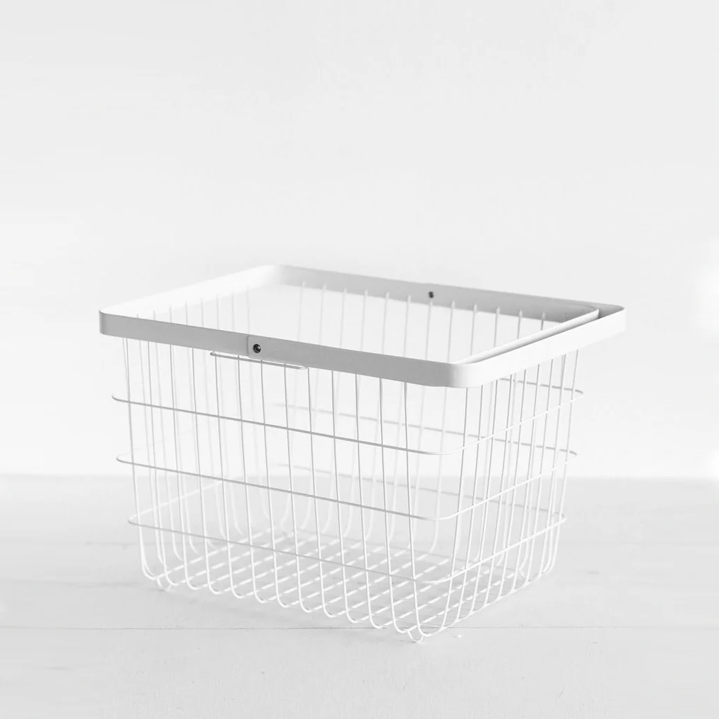 Yamazaki Tower Wire Basket White - Image 2