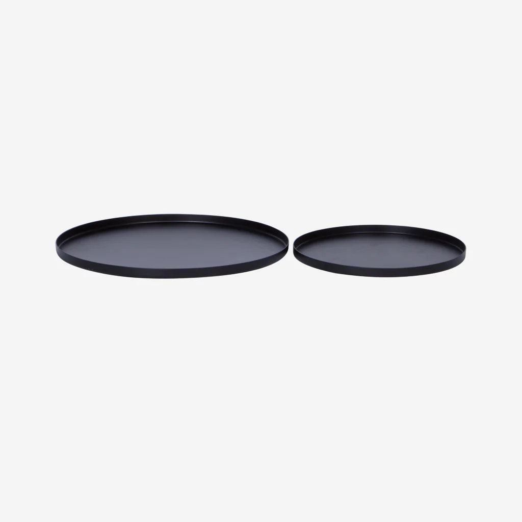 Zakkia Metal Round Tray Black Set - Image 4