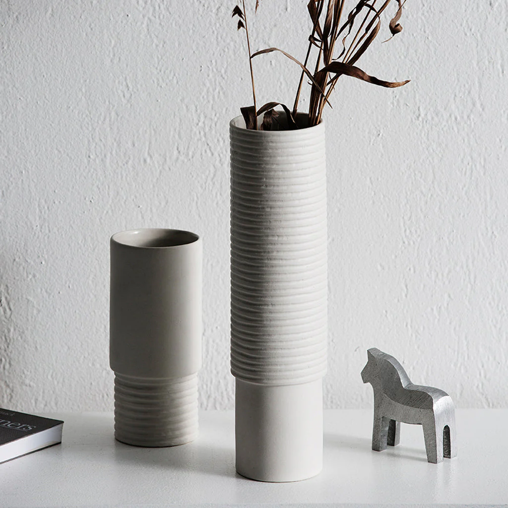 Zakkia Tall Vase Natural Grey Large - Image 3