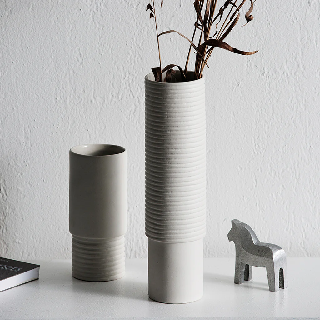 Zakkia Tall Vase Natural Grey Small - Image 3
