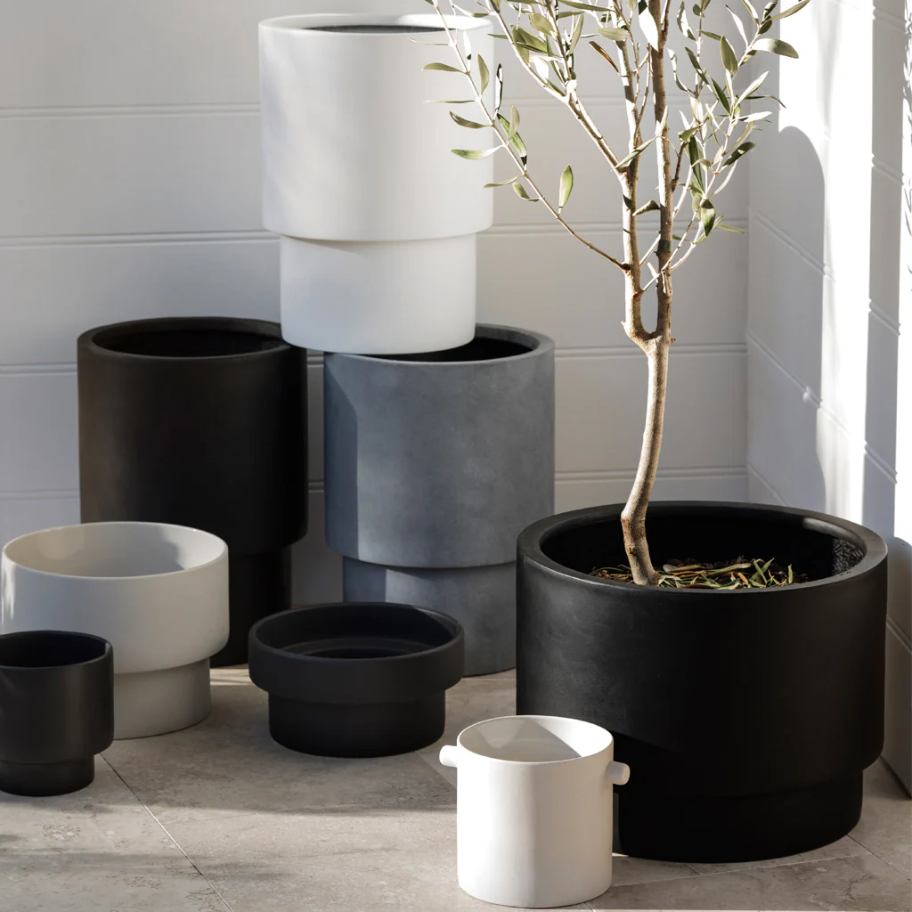 Zakkia Tower Pot White Tall - Image 4