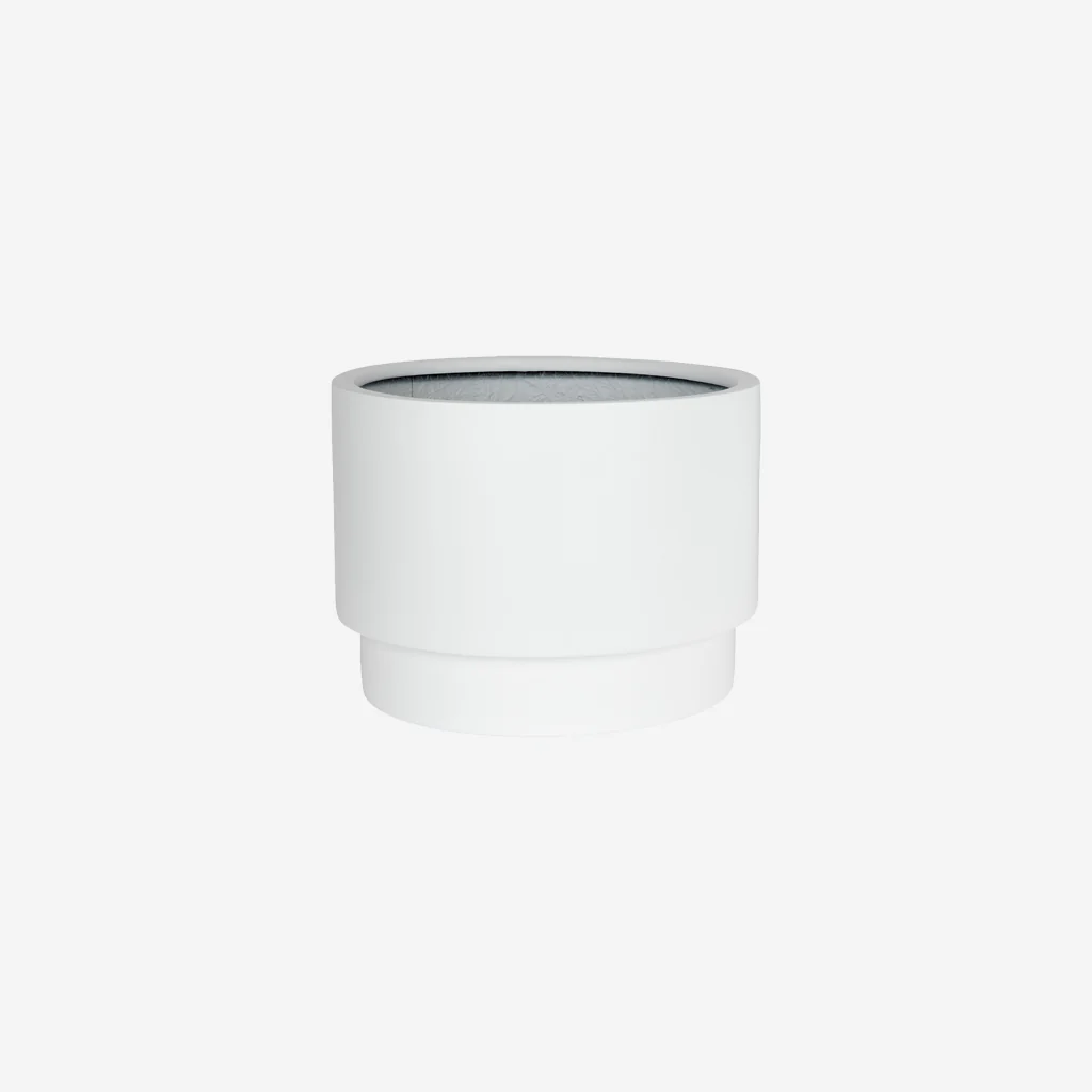 Zakkia Tower Pot White Low