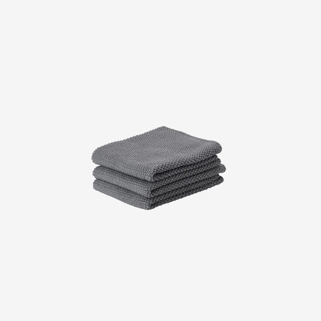 Zone Denmark Cotton Knitted Dish Cloths Grey