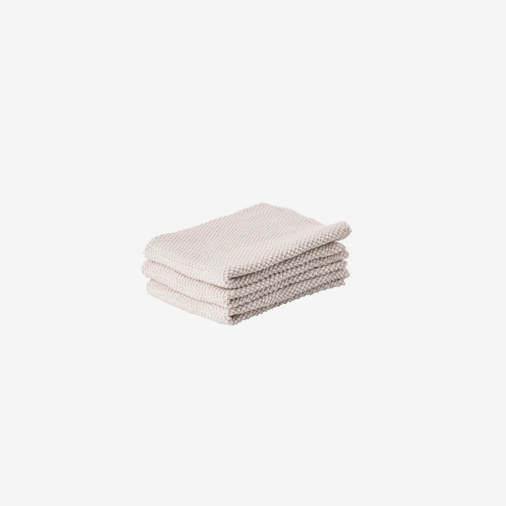 Zone Denmark Cotton Knitted Dish Cloths Ivory