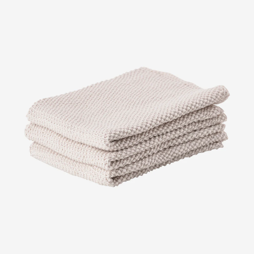 Zone Denmark Cotton Knitted Dish Cloths Ivory - Image 3