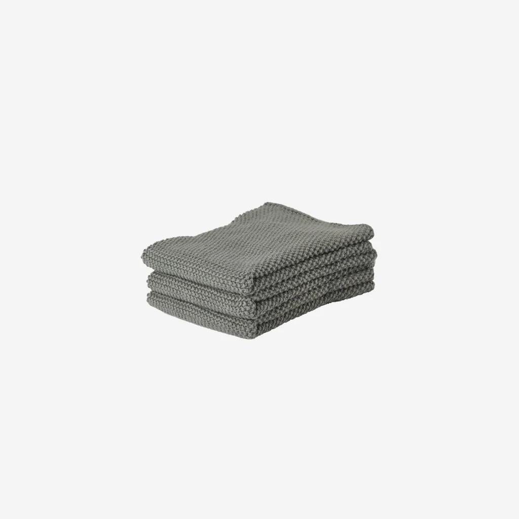 Zone Denmark Cotton Knitted Dish Cloths Khaki