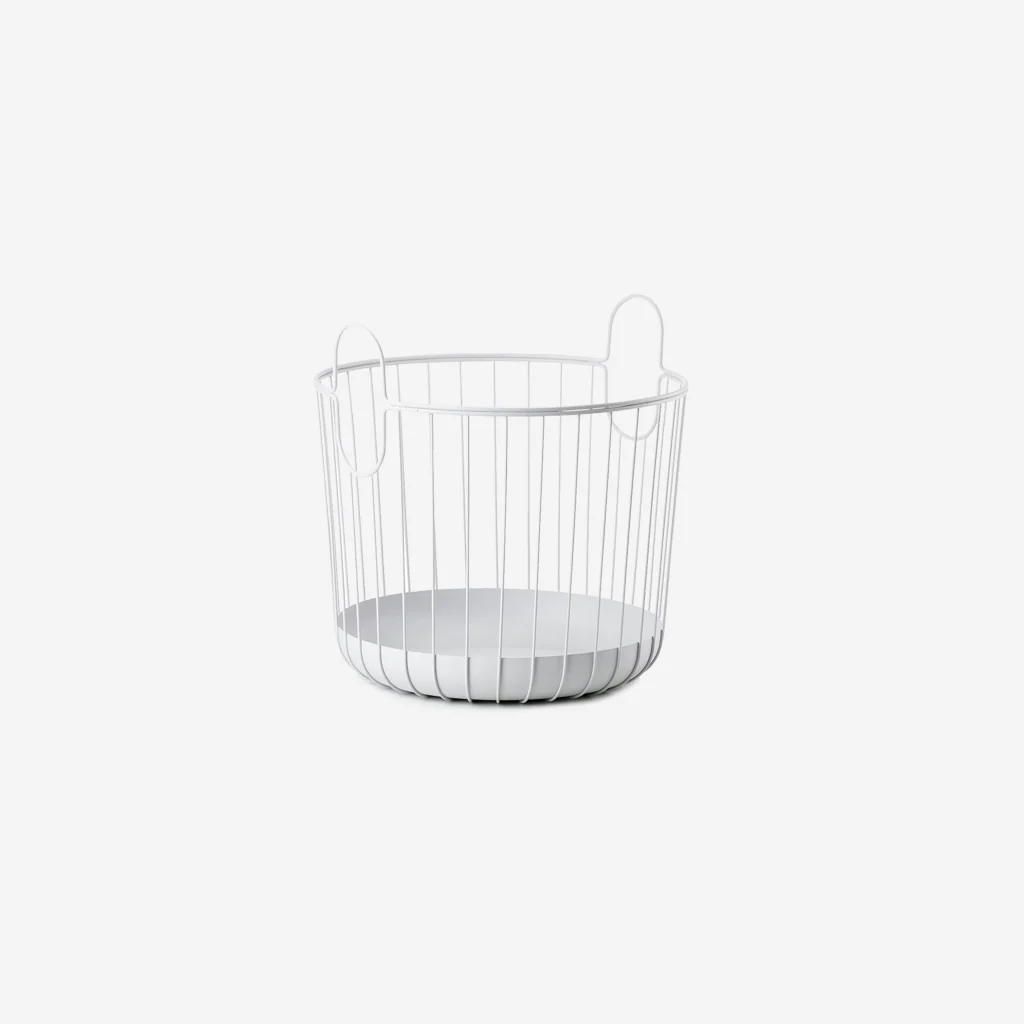 Zone Denmark Inu Round Metal Basket Soft Grey Large