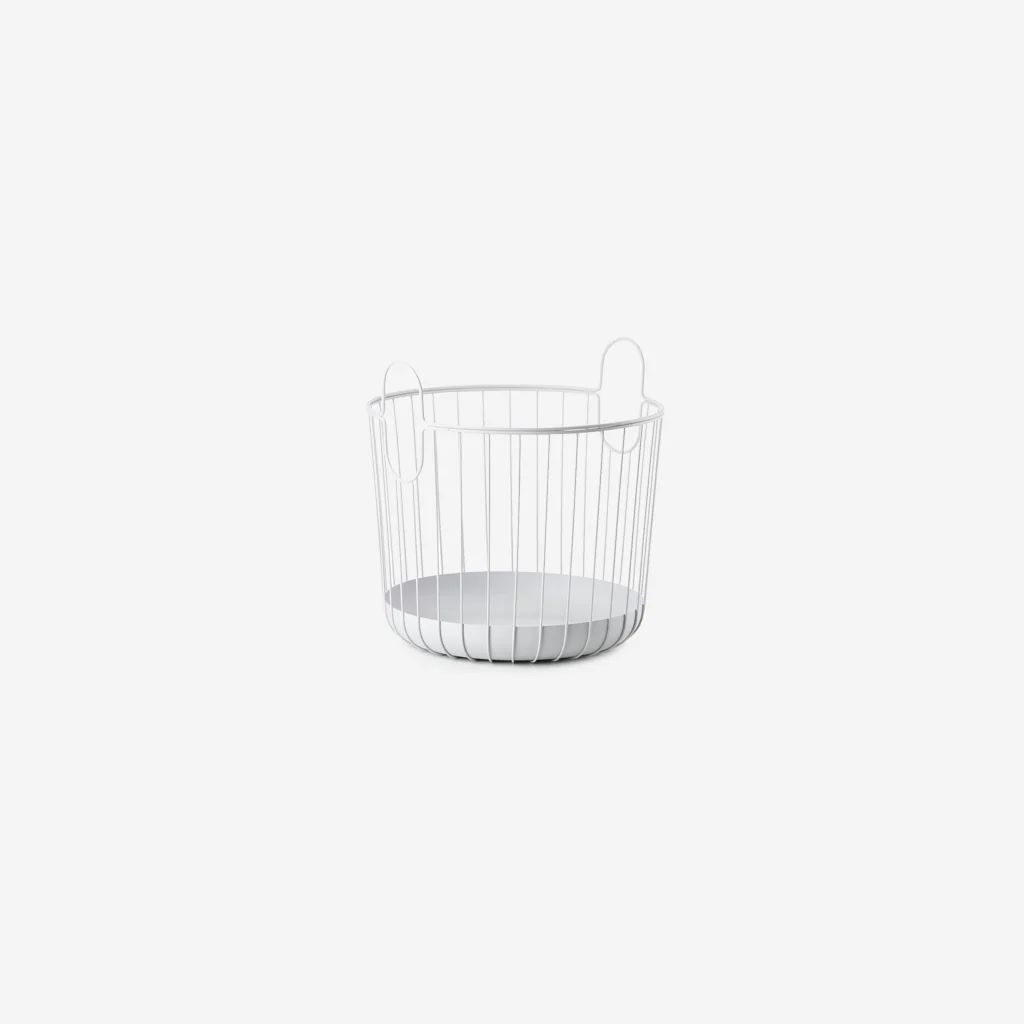 Zone Denmark Inu Round Metal Basket Soft Grey Medium
