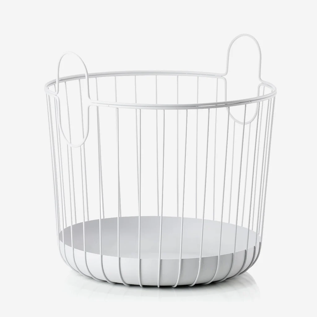 Zone Denmark Inu Round Metal Basket Soft Grey Medium - Image 2