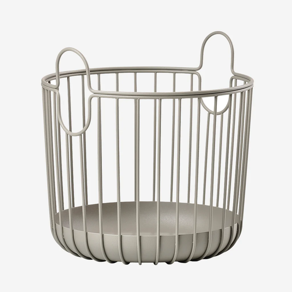 Zone Denmark Inu Round Metal Basket Taupe Large - Image 8
