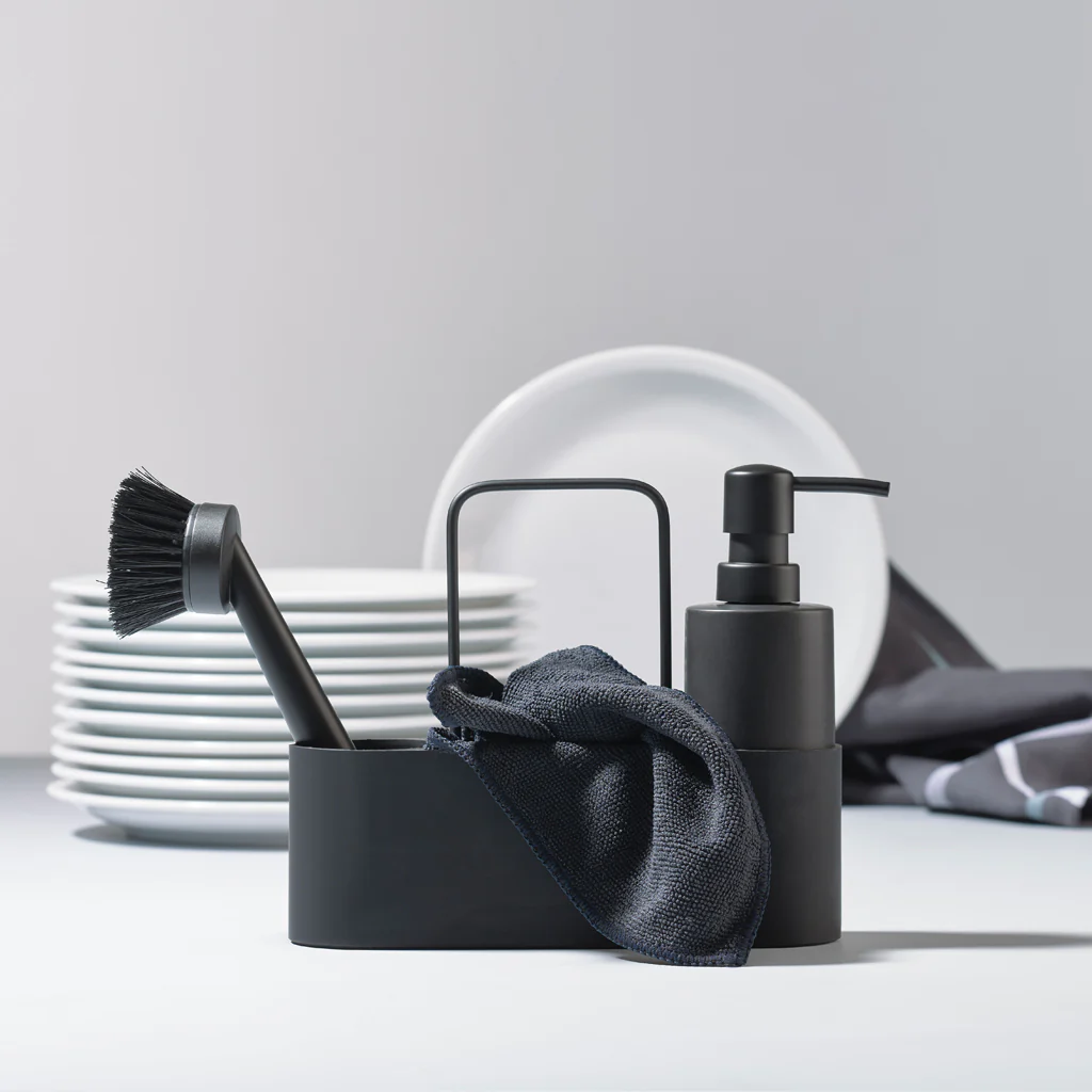 Zone Denmark Round Dishwashing Set Black - Image 3