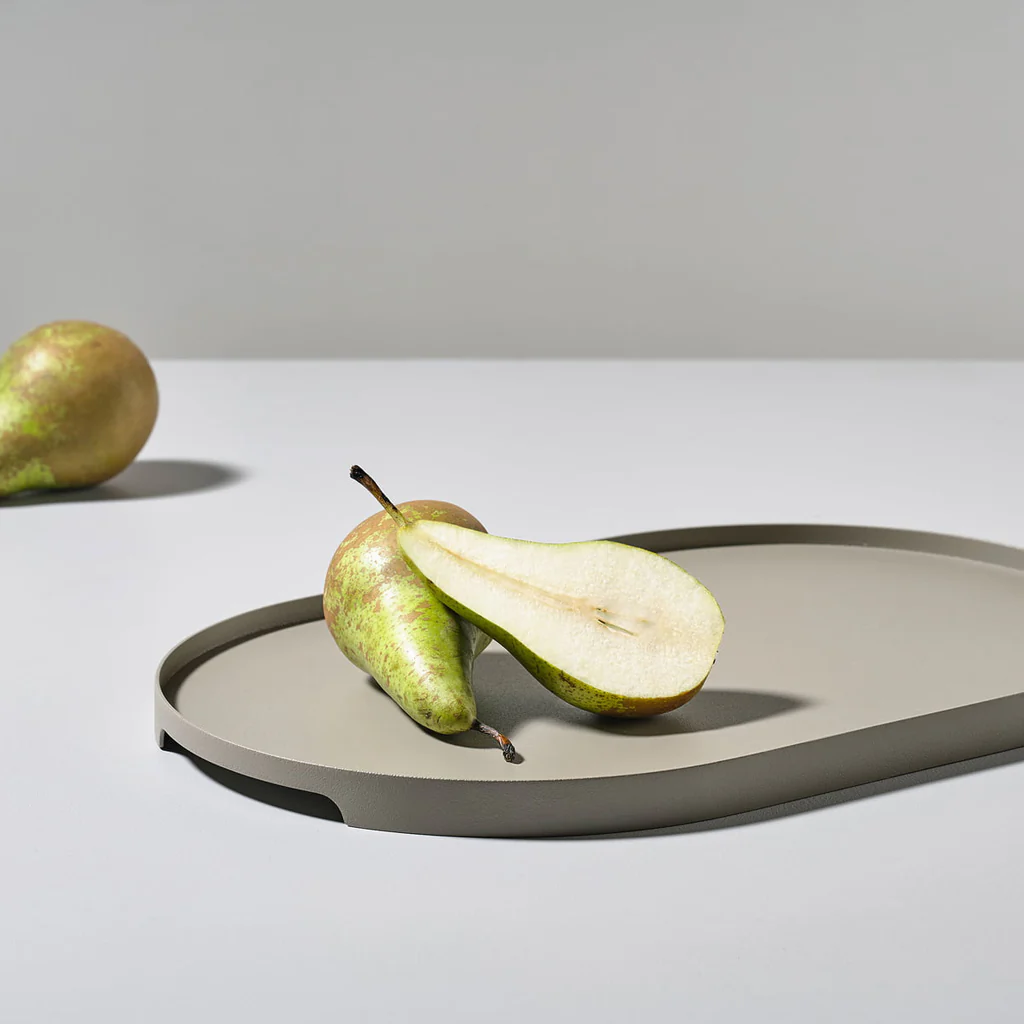 Zone Denmark Singles Oval Tray Warm Grey Large - Image 3