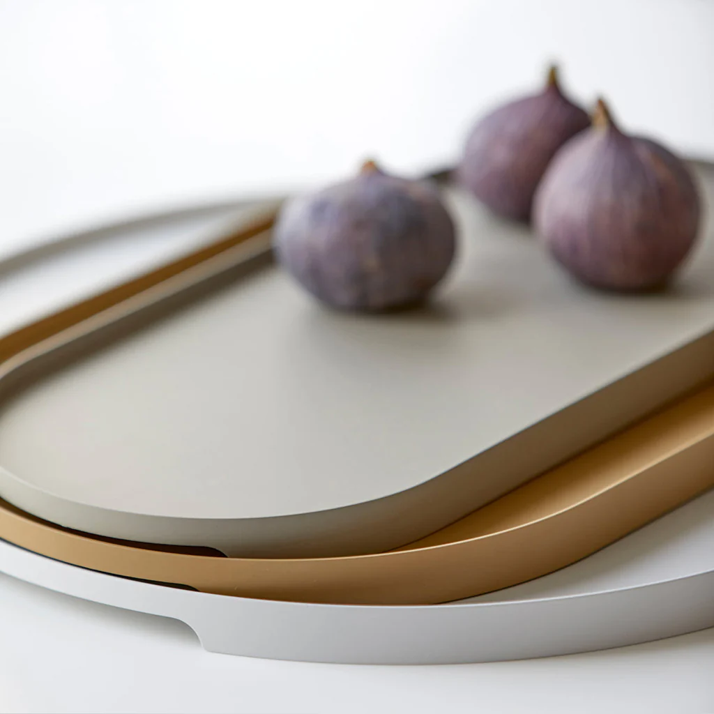 Zone Denmark Singles Oval Tray Warm Grey Small - Image 4
